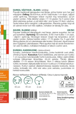 Agurk økologisk 'Telegraph Improved'