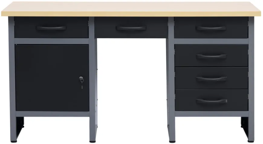 Arbeidsbenk med skap/skuffer 160 x 60 x 85 cm