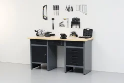 Arbeidsbenk med skap/skuffer 160 x 60 x 85 cm