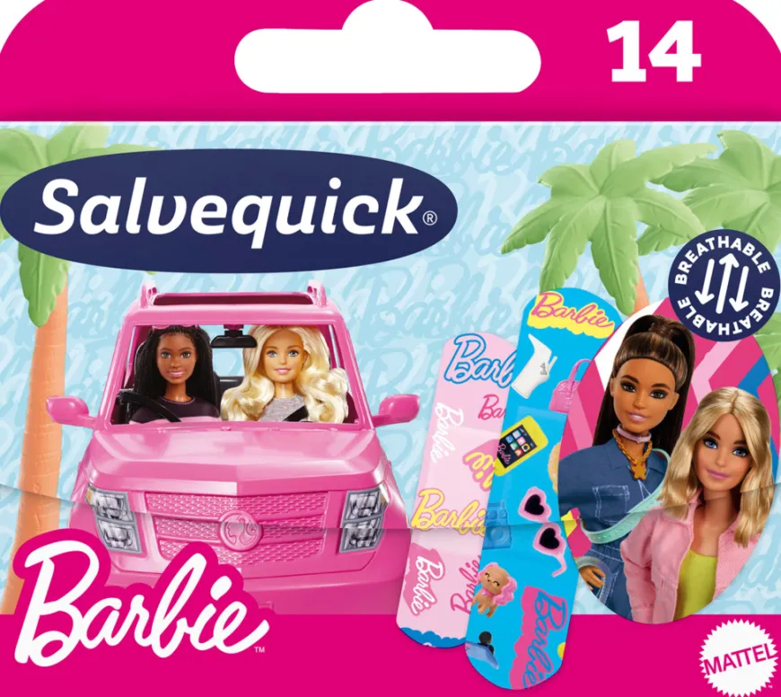 Barneplaster Salvequick Barbie - 14 stk.