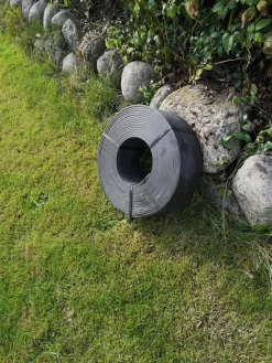 Bedkant 10 meter svart plast