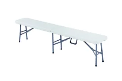 Benk sammenleggbar 184 cm hvit - Sunlife®