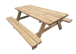Bord/benkesett i 42 mm brunimpregnert furu