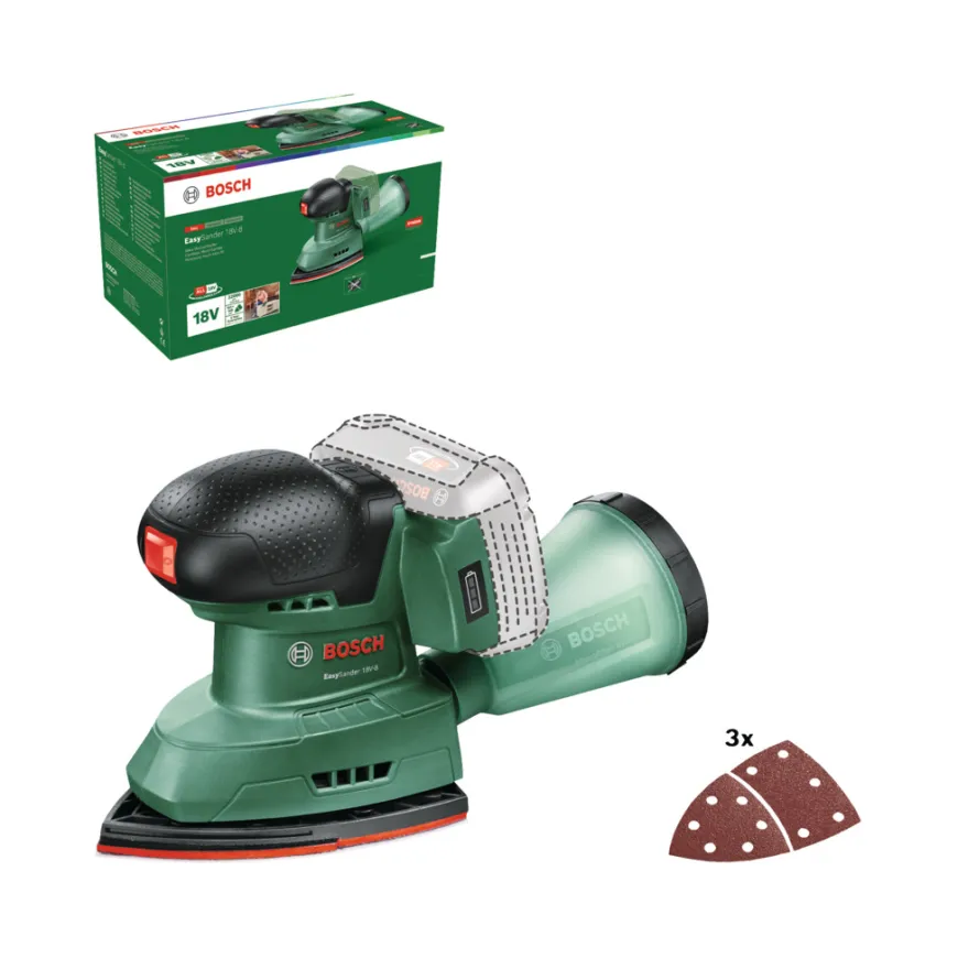 Bosch EasySander 18V-8 batteridrevet multisliper