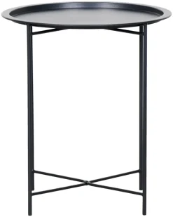Brettbord Michigan Ø46,8 cm svart stål - Sunlife®
