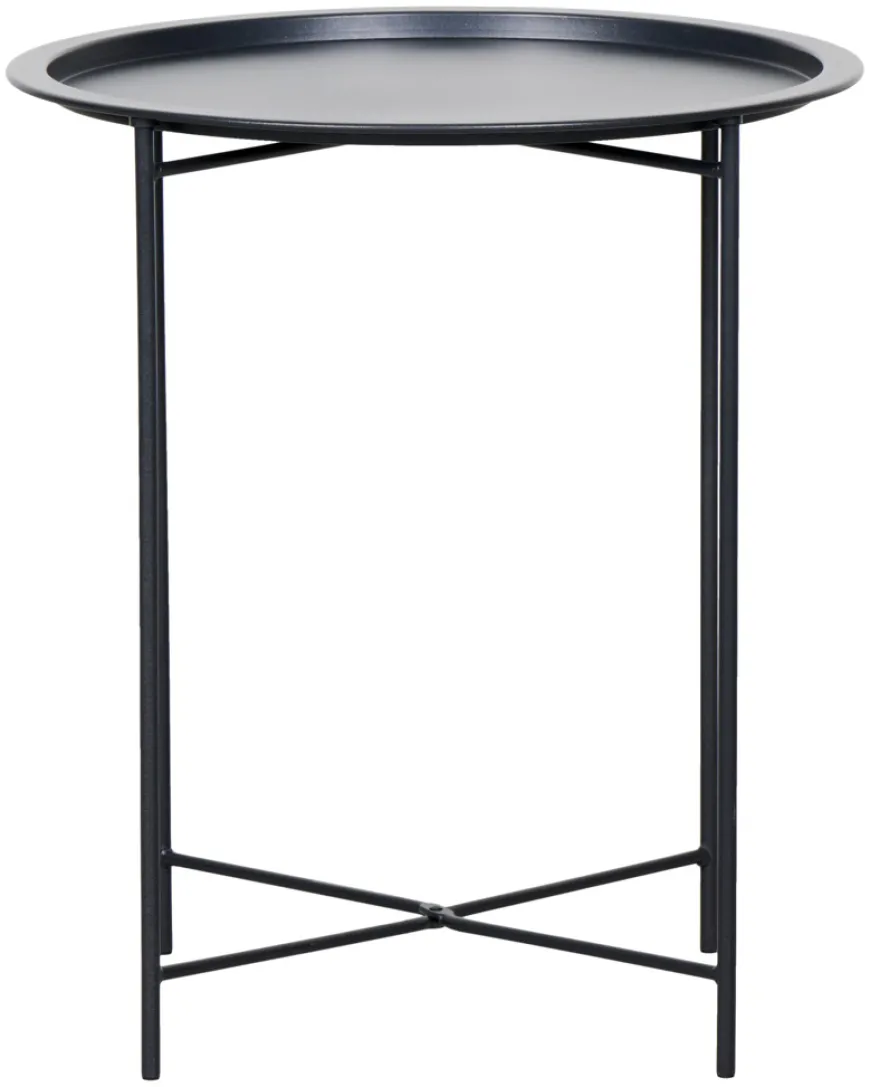 Brettbord Michigan Ø46,8 cm svart stål - Sunlife®