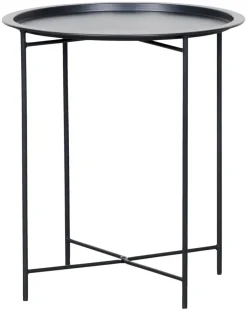 Brettbord Michigan Ø46,8 cm svart stål - Sunlife®