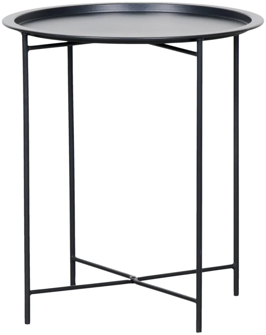 Brettbord Michigan Ø46,8 cm svart stål - Sunlife®