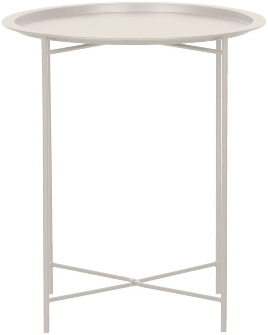 Brettbord Michigan stål sandy grey Ø46,8 cm - Sunlife®