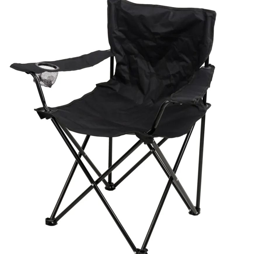 Campingstol med armlener og koppholder – Sunlife®