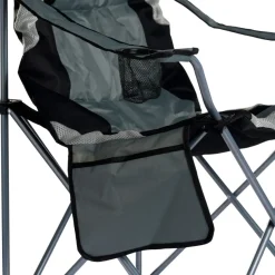 Campingstol m/koppholder Osaka grå/svart – Sunlife®