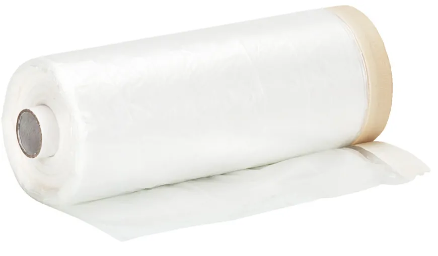Dekkfolie med tape 140 cm x 33 meter