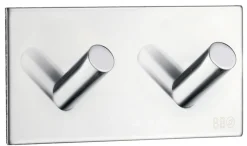 Dobbel krok selvklebende 90 mm - krom