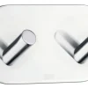 Dobbel krok selvklebende 96 mm - krom