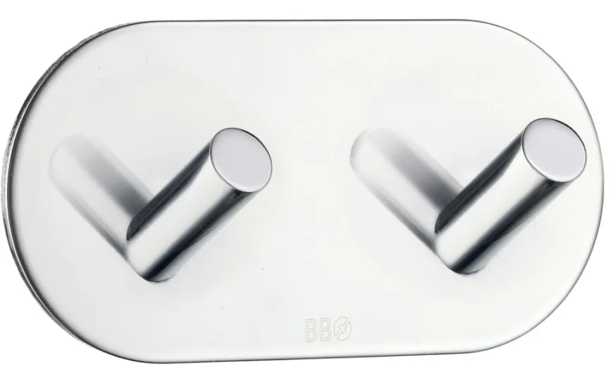 Dobbel krok selvklebende 96 mm - krom