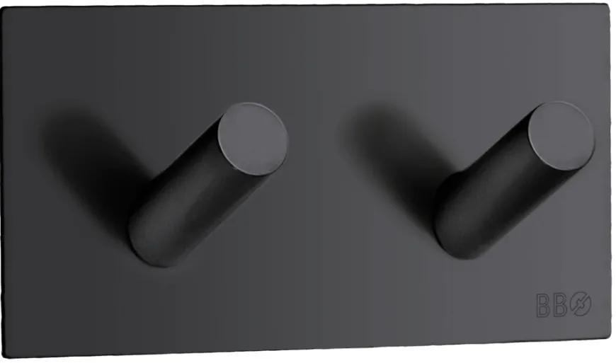Dobbel krok selvklebende 90 mm - matt svart