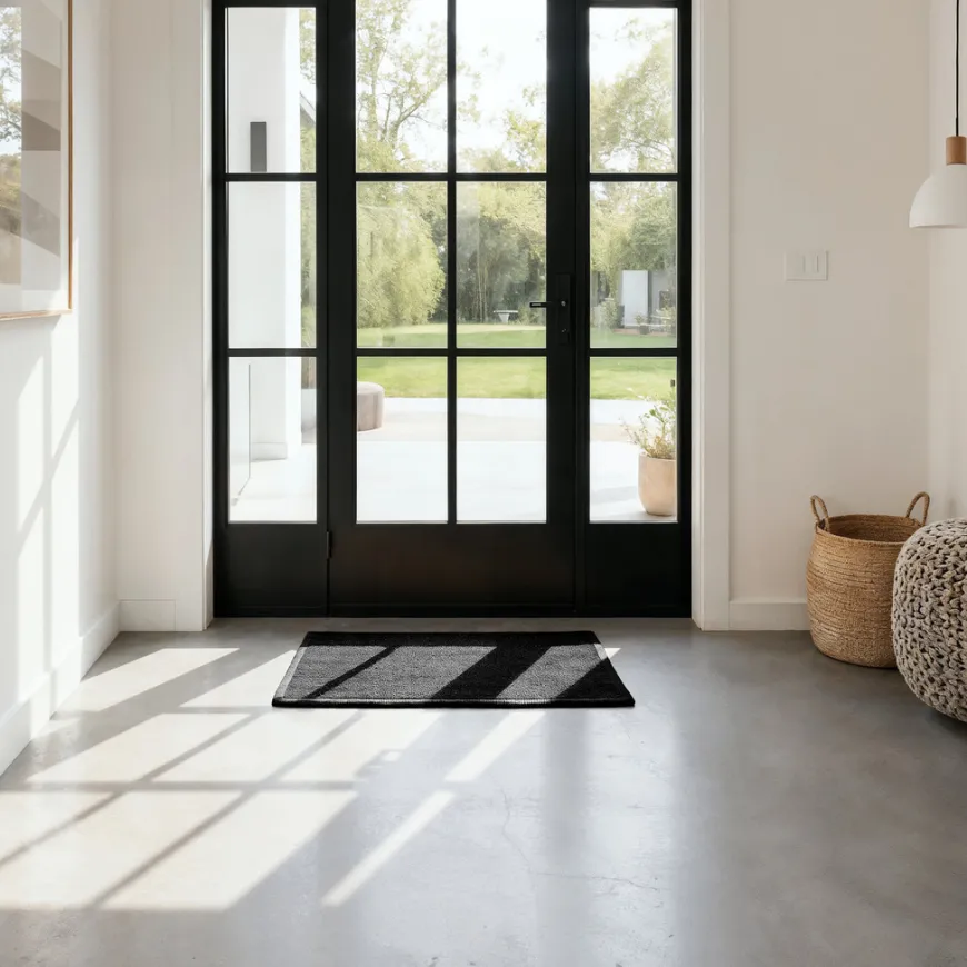 Dørmatte sisal svart 40 x 60 cm