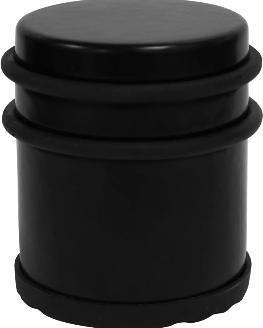Dørstopper frittstående Ø62 x 75 mm matt svart