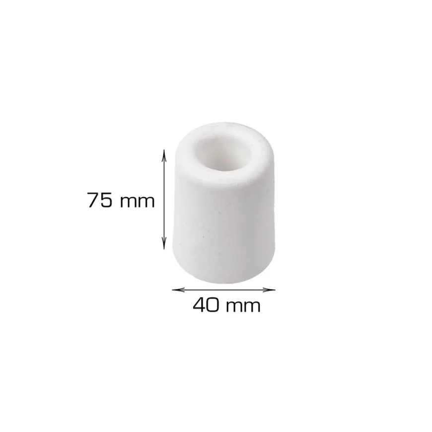 Dørstopper Ø40 x H75 mm hvit plast