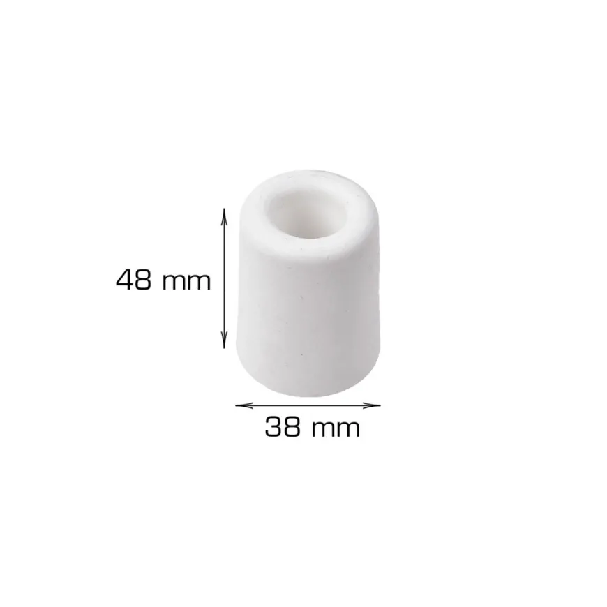 Dørstopper Ø38 x H48 mm hvit plast