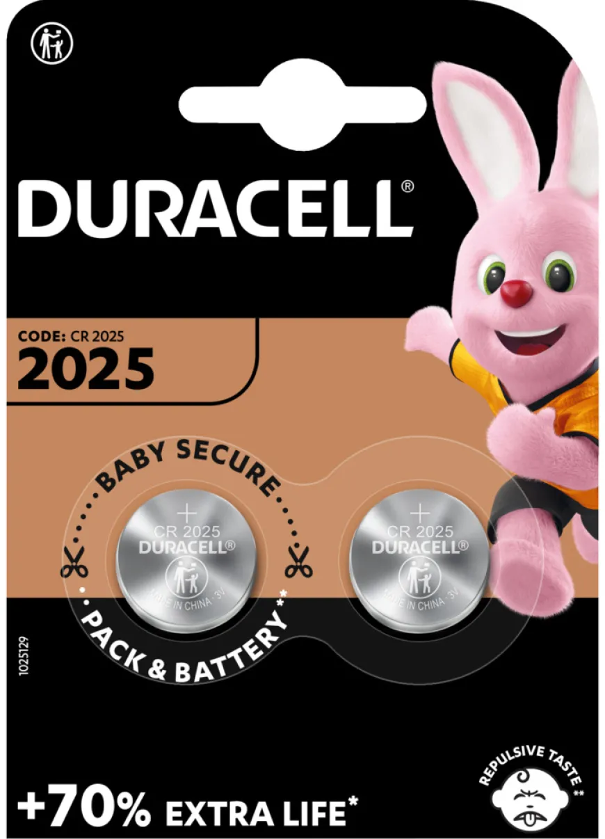 Duracell knappcellebatteri 2025 2-pk.