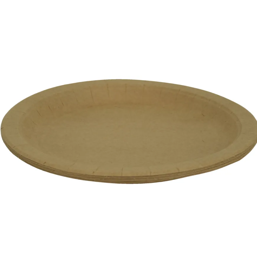 Engangstallerken i papir Ø23 cm 10 stk.