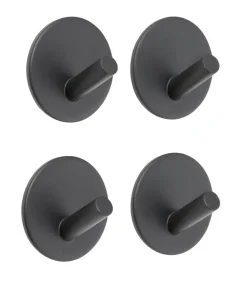 Enkel krok Ø30 mm 4-pk. - matt svart