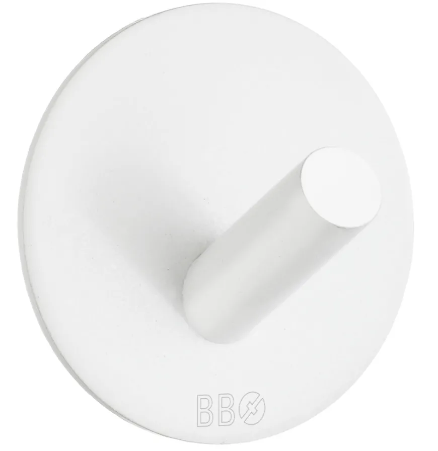 Enkel krok selvklebende Ø48 mm - hvit