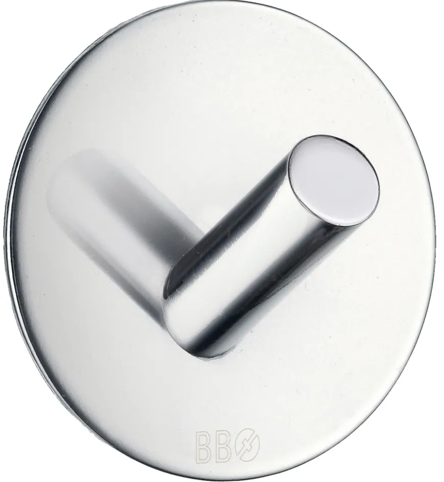 Enkel krok selvklebende Ø48 mm - krom