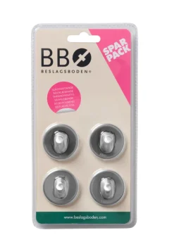 Enkel krok selvklebende Ø30 mm 4-pk. - krom