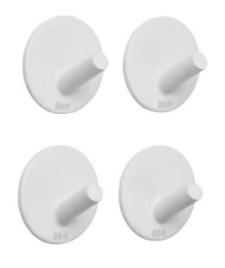 Enkel krok selvklebende Ø30 mm 4-pk. - hvit