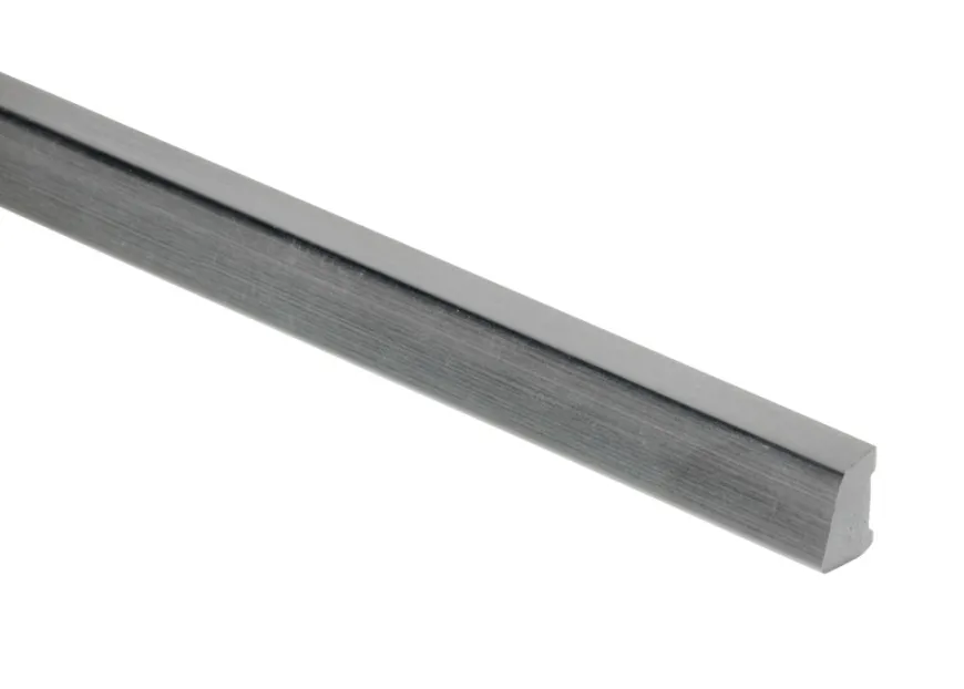 Feielist plast koksgrå - 10 x 16 x 3000 mm