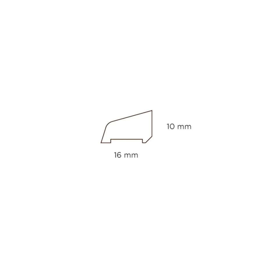 Feielist plast lys grå – 10 x 16 x 3000 mm