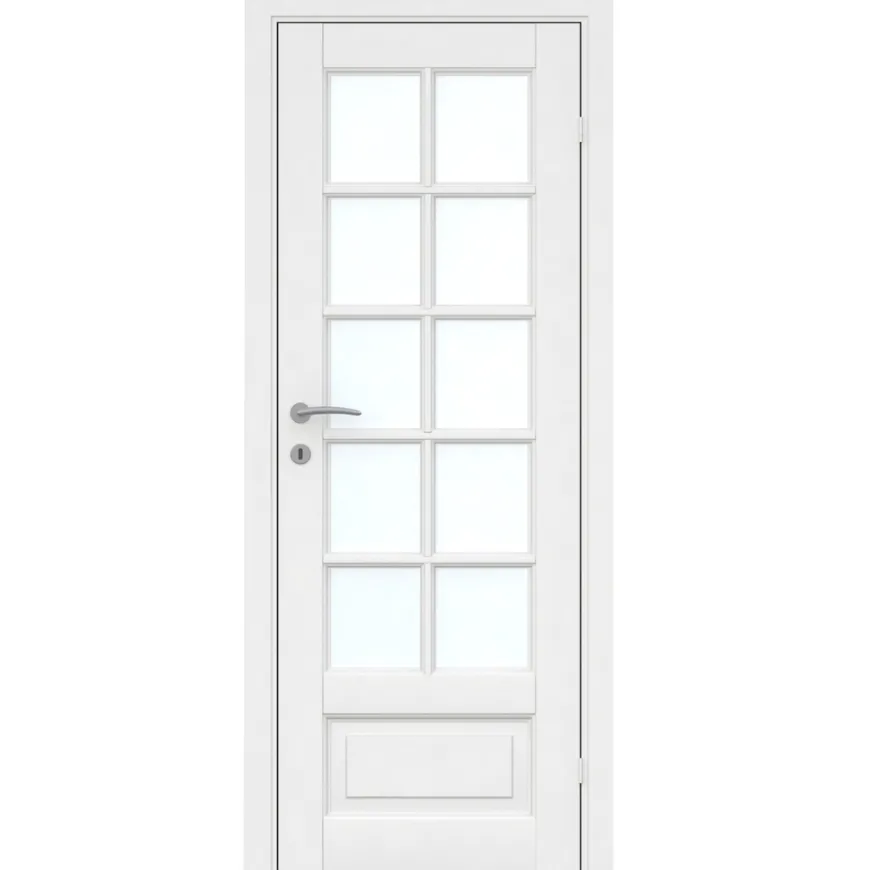 Fransk dør hvit 10 vindusfelter 72,6 x 204 cm