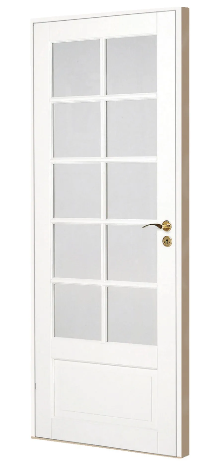 Fransk dør hvit 10 vindusfelter 72,6 x 204 cm