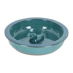 Fuglebad keramikk blå Ø27 x 5,8 cm