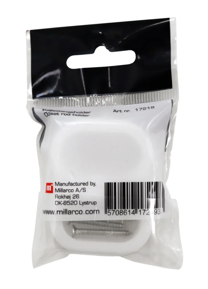Garderobestangholder oval 2 stk.