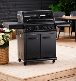 Gassgrill med 4 brennere og sidebrennere – Grillexpert