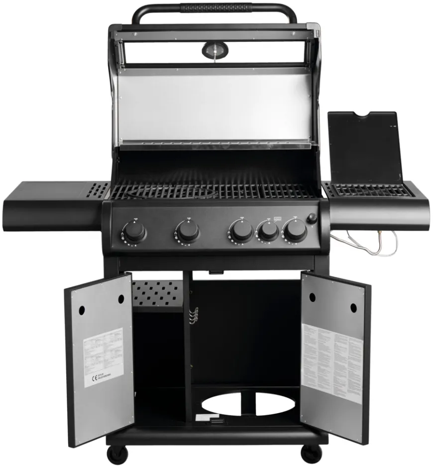 Gassgrill med 4 brennere og sidebrennere – Grillexpert