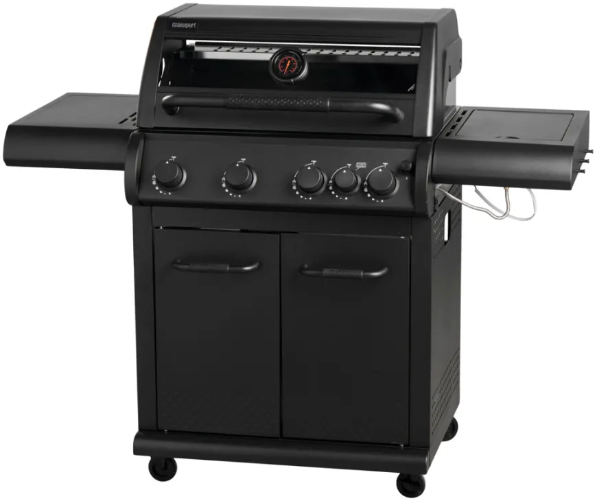 Gassgrill med 4 brennere og sidebrennere – Grillexpert