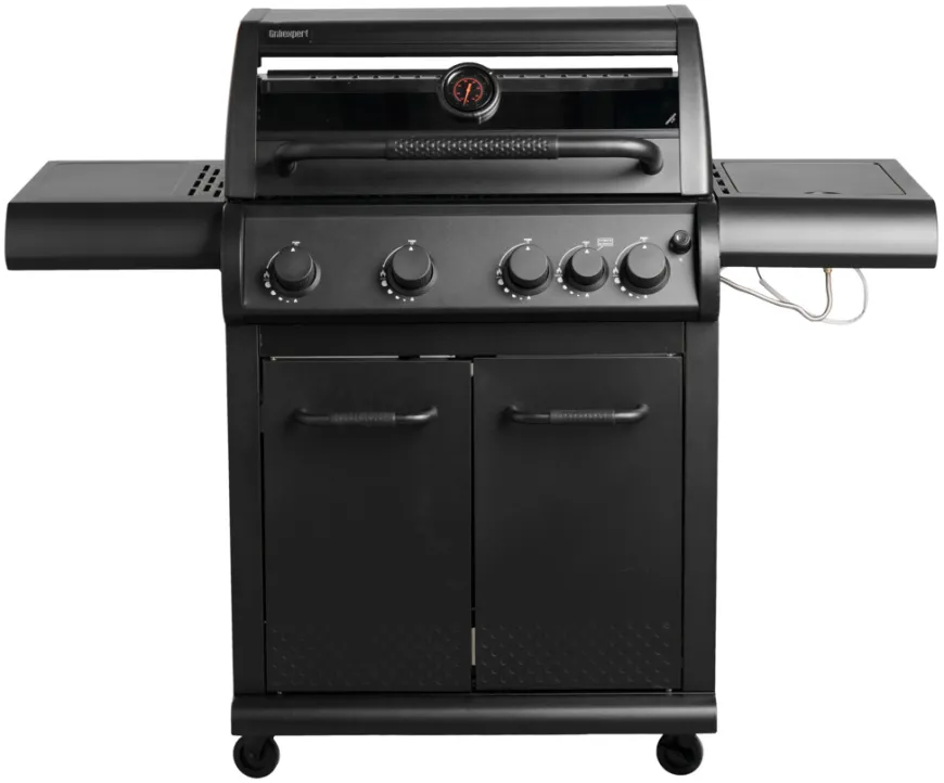 Gassgrill med 4 brennere og sidebrennere – Grillexpert