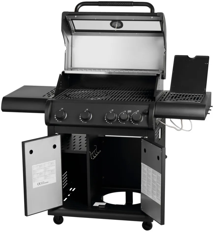 Gassgrill med 4 brennere og sidebrennere – Grillexpert