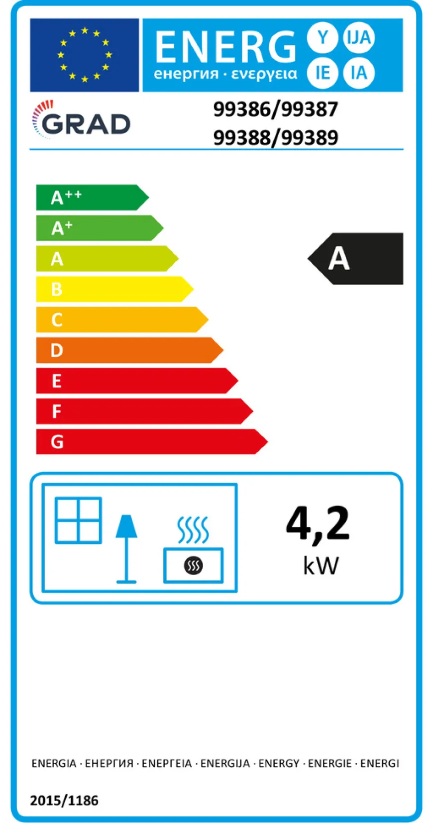 Gassovn 4,2 kW - Grad