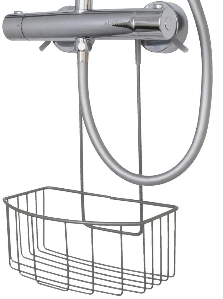 GEYSER® dusjkurv matt grå m/bøyleoppheng