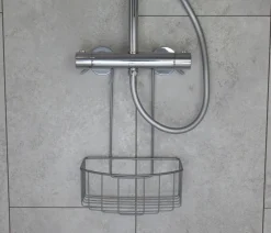 GEYSER® dusjkurv matt grå m/bøyleoppheng