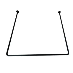 GEYSER® gardinstang U-form 90 x 90 x 90 cm svart