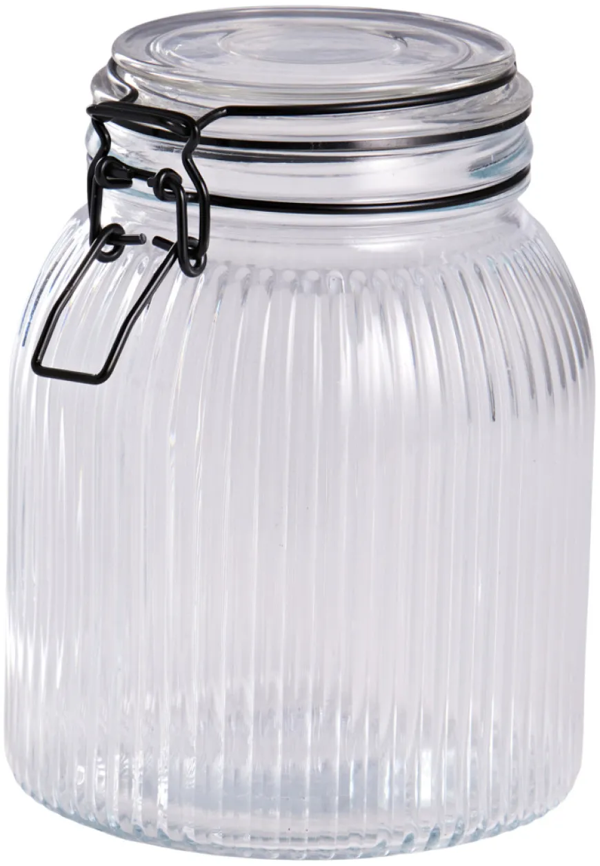 Glasskrukke riflet 1,4 liter - DAY