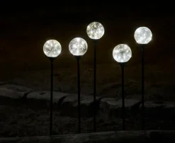 Glasskuler på spyd 50 LED 5-pk.