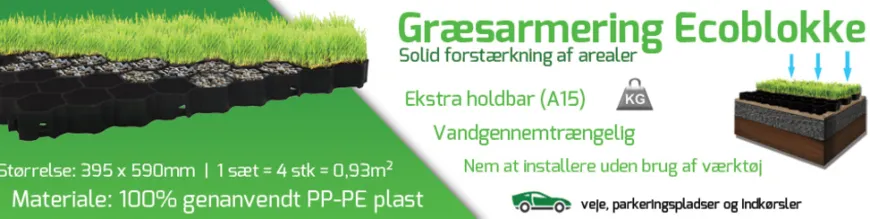 Gressarmering økoblokk 395 x 590 mm