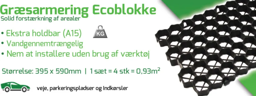 Gressarmering økoblokk 395 x 590 mm